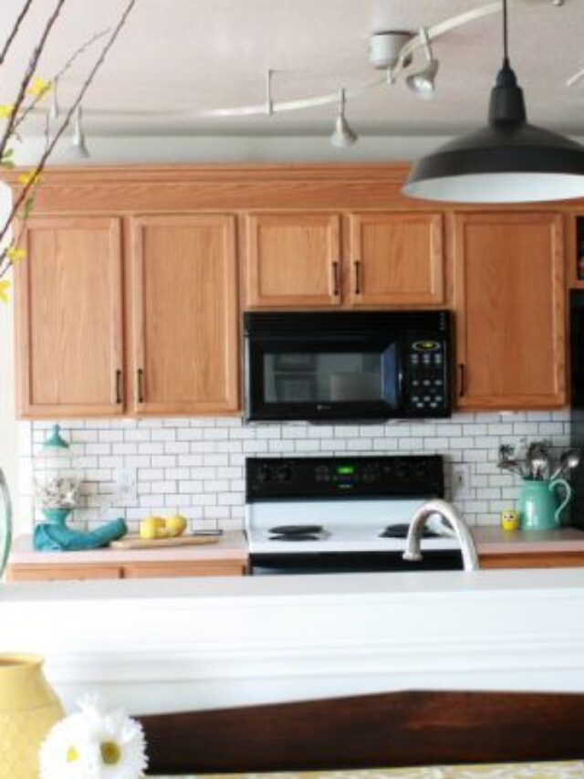 Updating Builder Grade Cabients Without Painting Image Of Wood Cabinets In A Kitchen