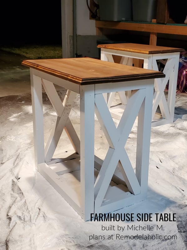 20 DIY Farmhouse End Table Plans Remodelaholic