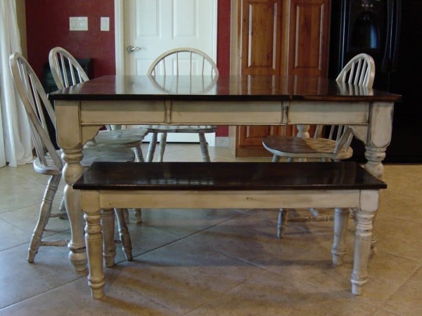 White And Brown Wood Kitchen Table