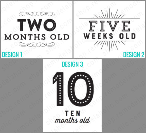 Printable Baby Milestone Cards for Monthly Baby Pictures | Remodelaholic