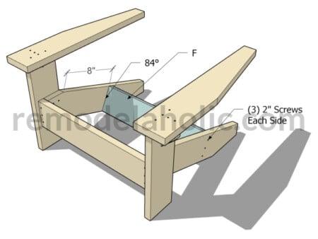 DIY Kids Adirondack Chair Plan, Attach Back Seat Support, Remodelaholic