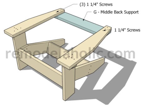 DIY Kids Adirondack Chair Plan, Attach Back Support, Remodelaholic