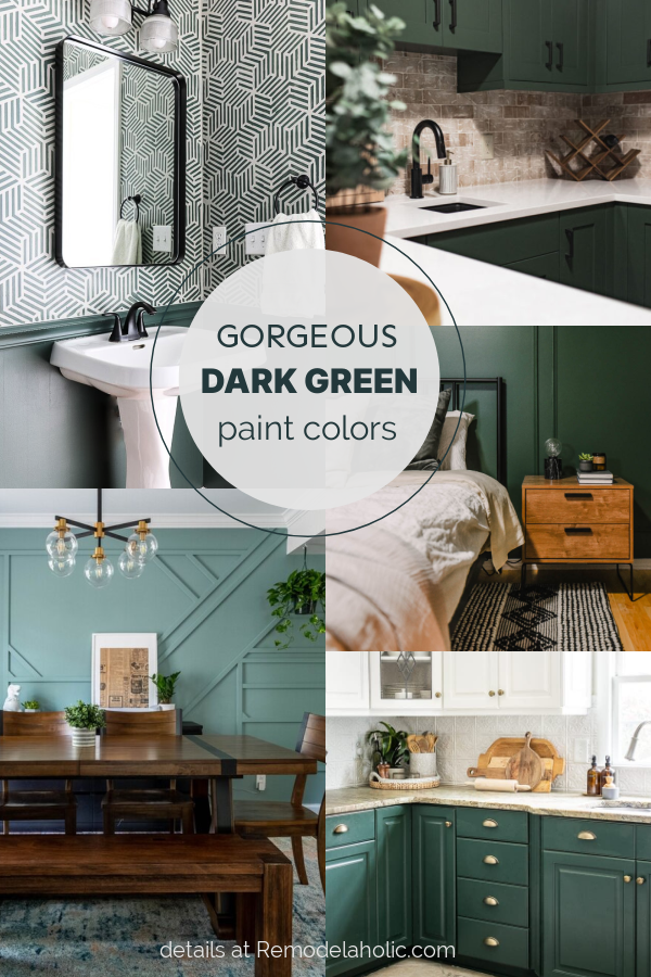 Best Dark Green Paint Colors for Walls & Cabinets | Remodelaholic