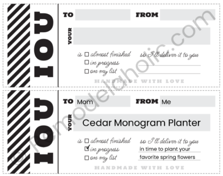 Remodelaholic | Free Printable IOU Coupons for Handmade Gifts or ...