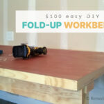 DIY Folding Workbench Fold Up Work Table For The Garage Remodelaholic