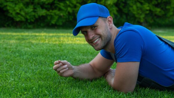 Man On A Lawn