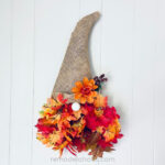 Dollar Tree Fall Gnome Wreath Craft, Remodelaholic