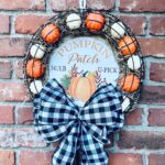 Dollar Tree Pumpkin Patch Wreath Fall Craft, Remodelaholic (17)