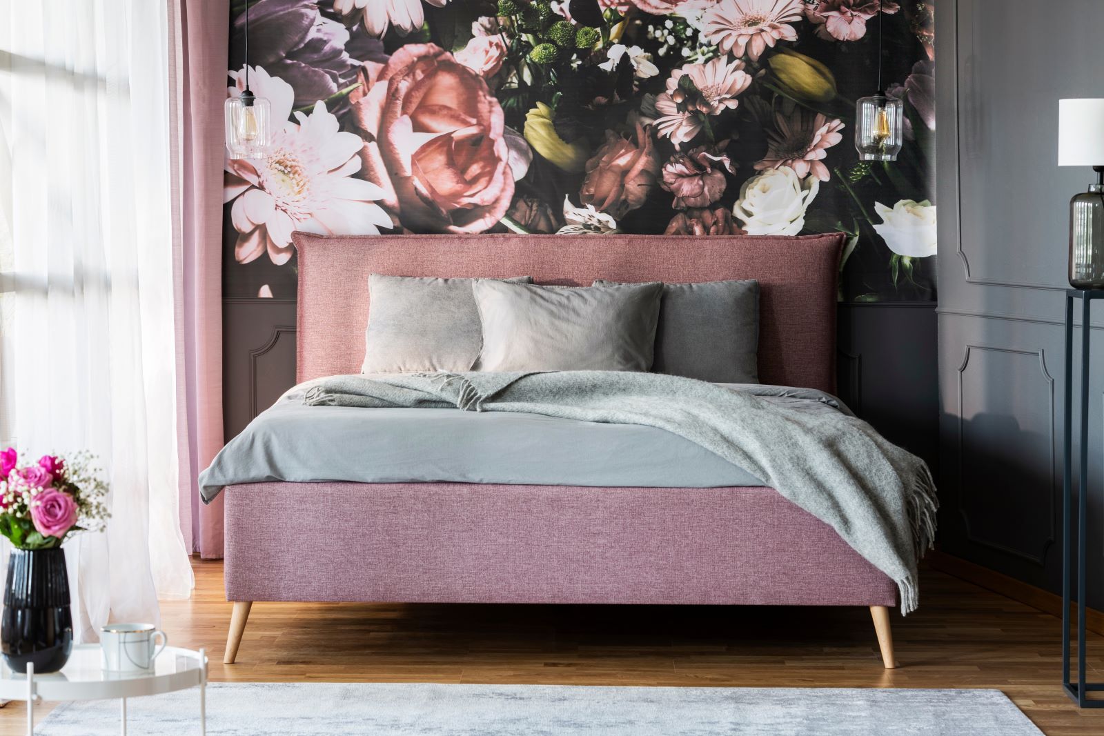 Flower Wallpaper Bedroom SS