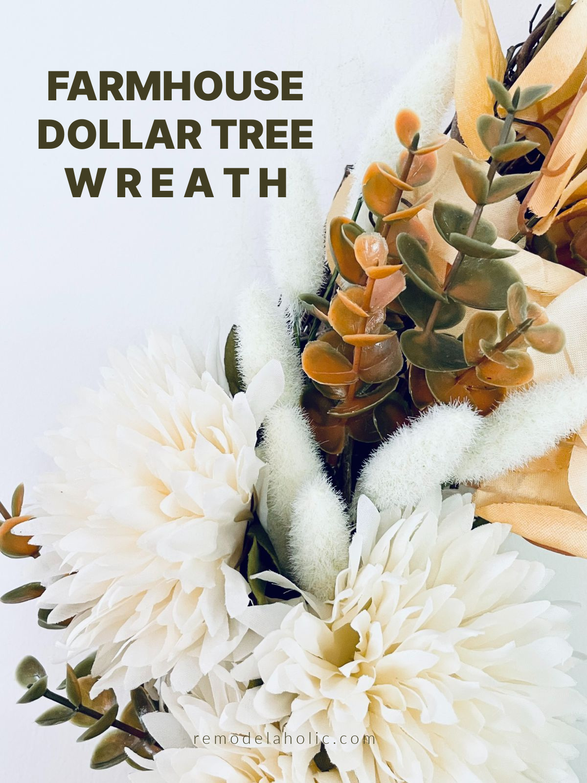 Easy Farmhouse Fall Wreath DIY from Dollar Tree | Remodelaholic