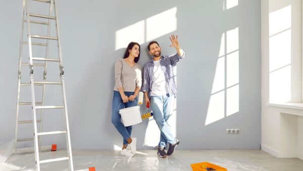 Couple Blank Wall