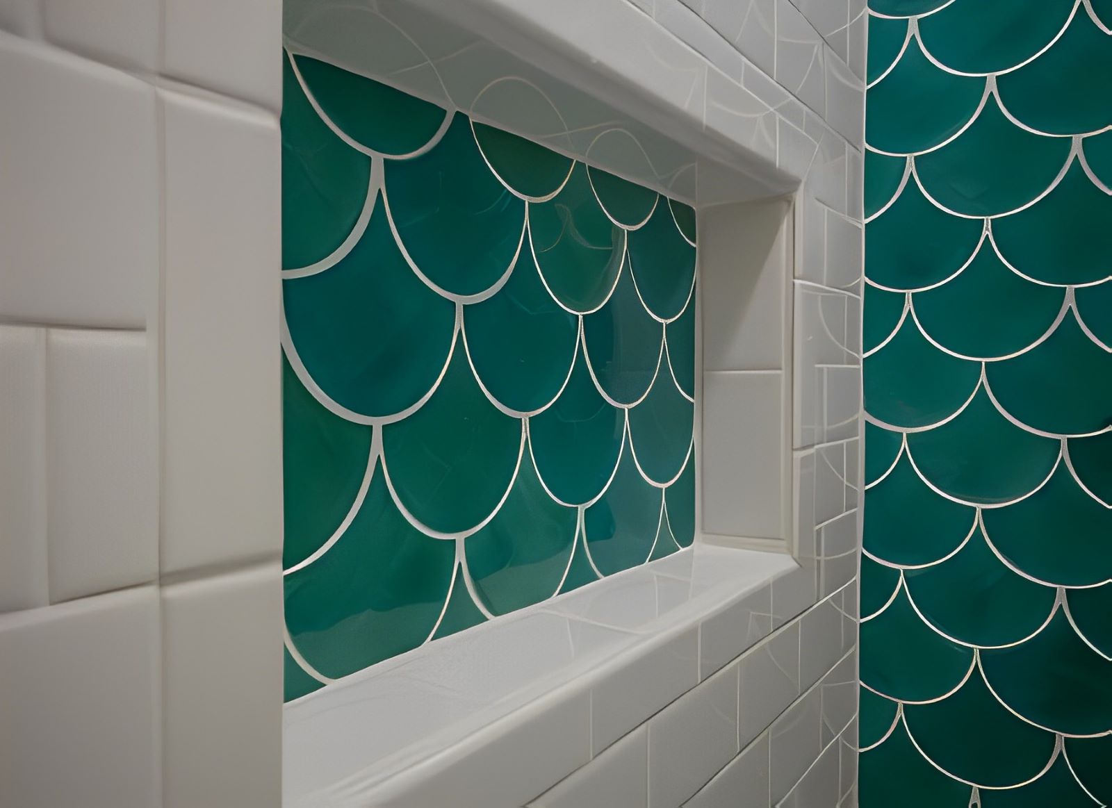 Moroccan Fish Scale Tile Shower Renovation @Remodelaholic Feat 450x327 (2)