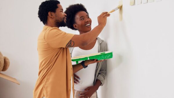 Couple Painting Bedroom