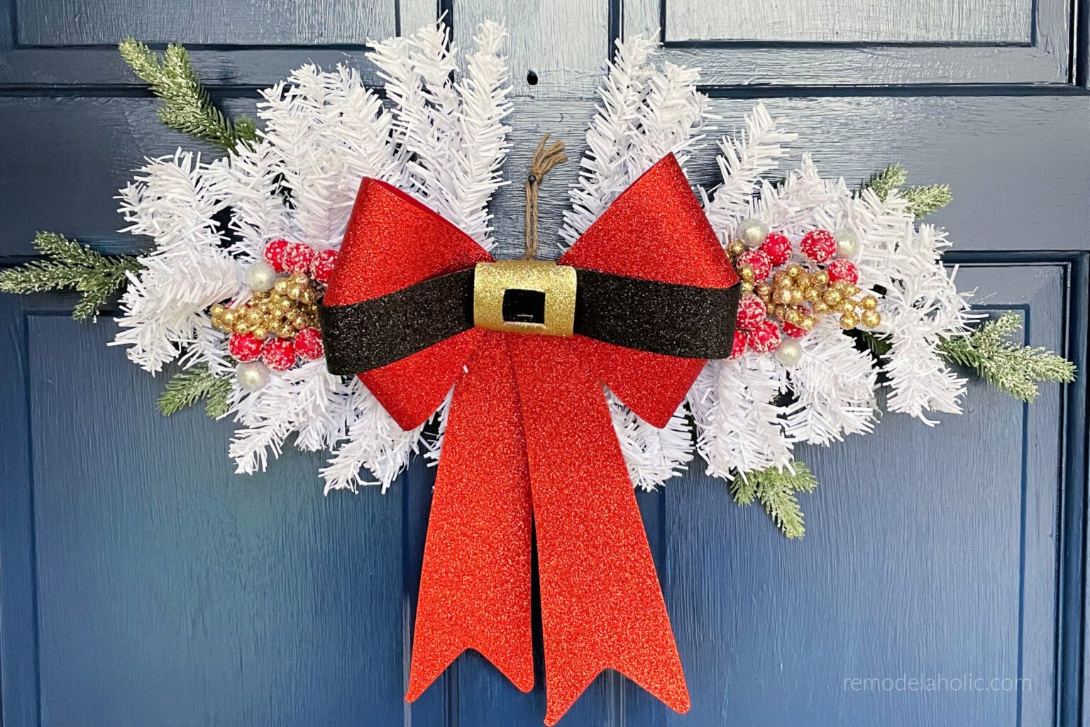 Super Simple Dollar Tree DIY Christmas Swag in 5 Easy Steps Remodelaholic