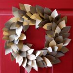 Easy Paper Magnolia Leaf Wreath For Christmas Winter Holidays, Remodelaholic