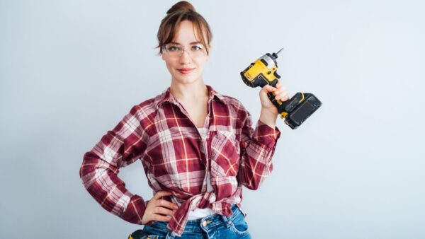 Woman And Driller