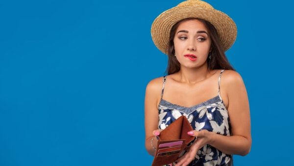Woman Sad Empty Wallet