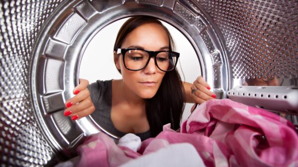 Woman Using Dryer