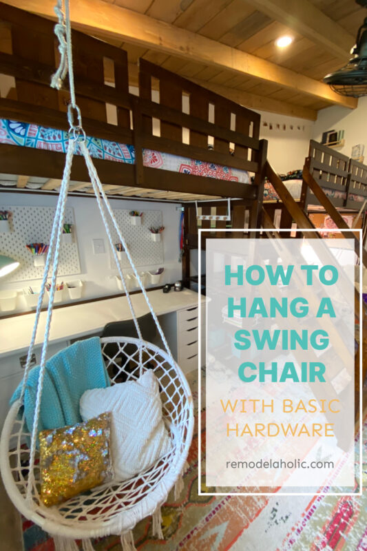 How To Hang A Swing Chair From The Ceiling With Basic Supplies From The Hardware Store, Remodelaholic
