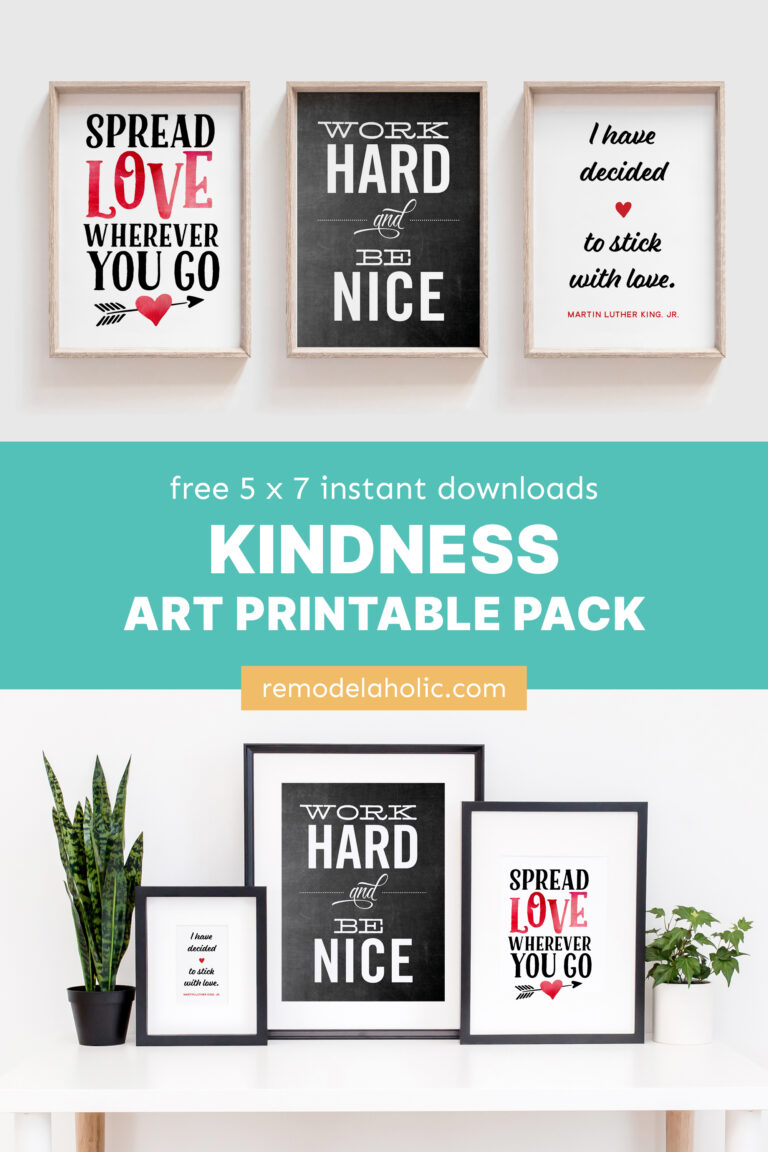 Free Kindness Art Printables to Spread Love | Remodelaholic