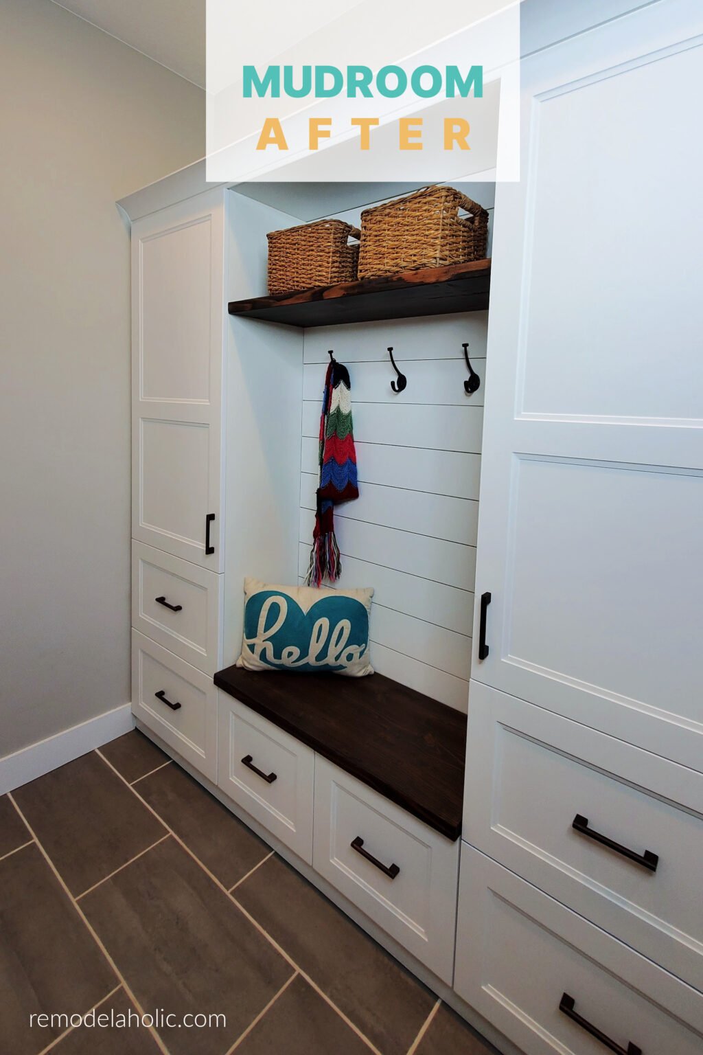 How to Build a Mudroom Bench Using IKEA Remodelaholic