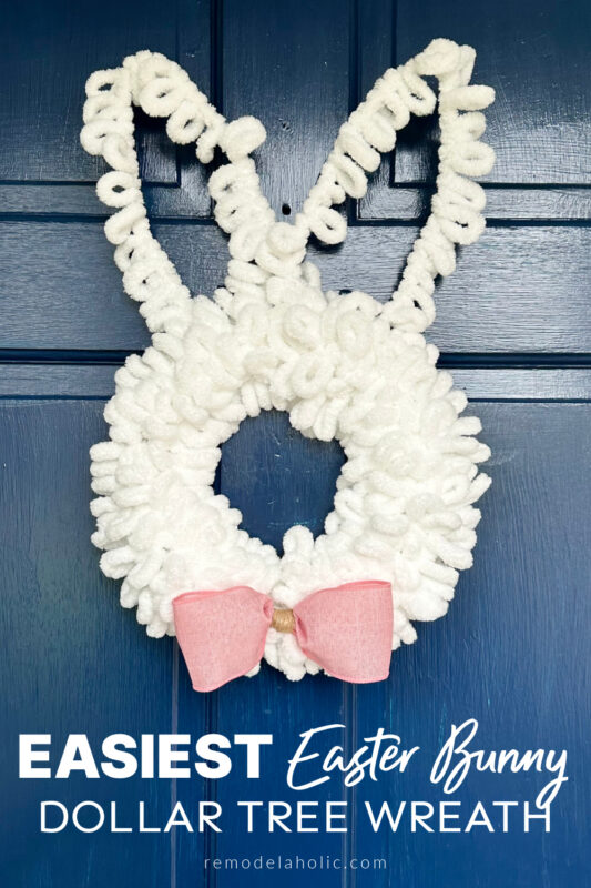 Easy 30-Minute DIY Dollar Tree Bunny Wreath for Easter | Remodelaholic