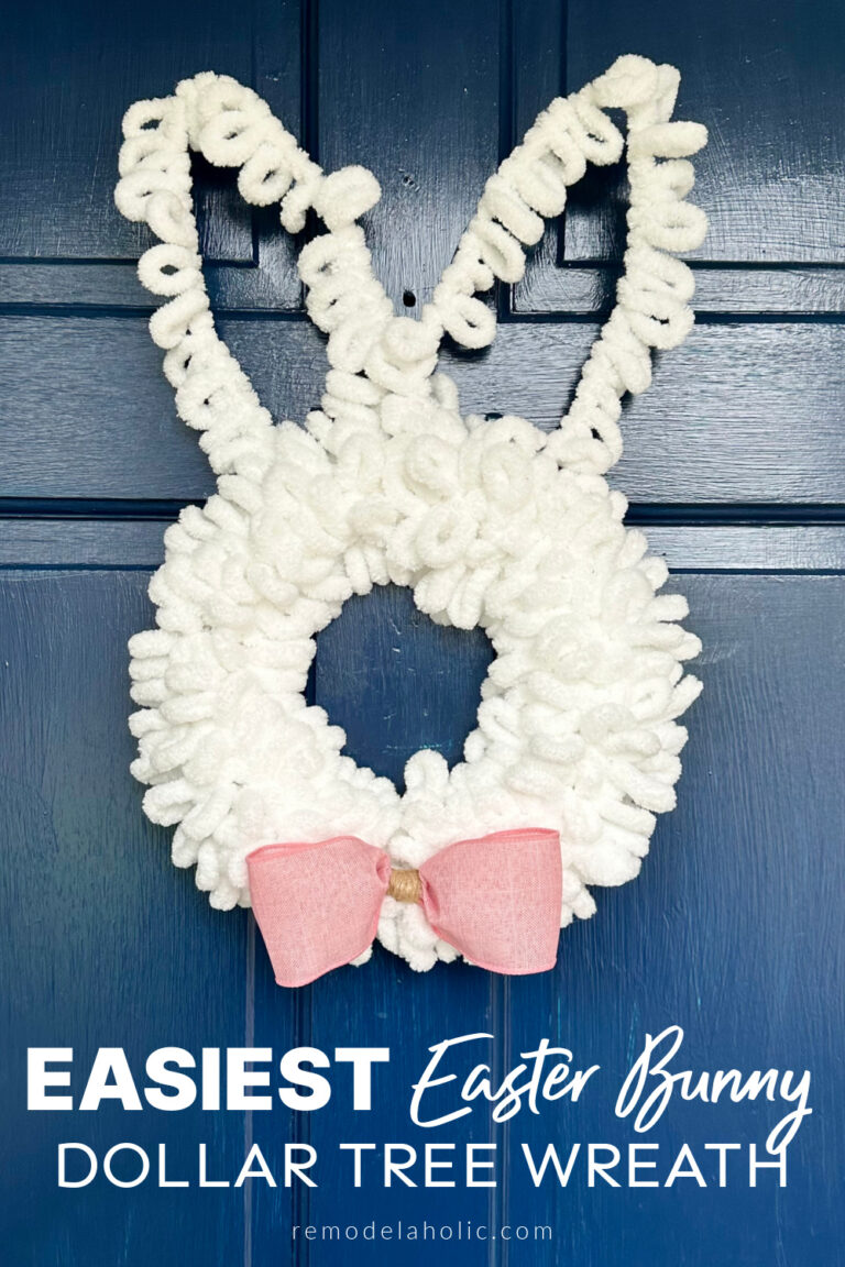 Easy 30-Minute DIY Dollar Tree Bunny Wreath for Easter | Remodelaholic