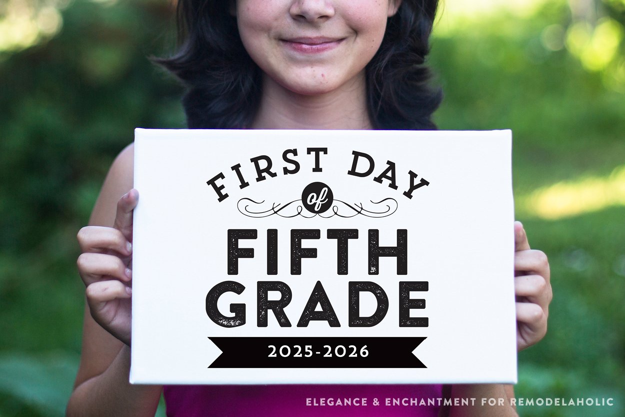 First Day Of School Signs 2025 2026 Or Year Fillable PDF Files, Instant Download Remodelaholic